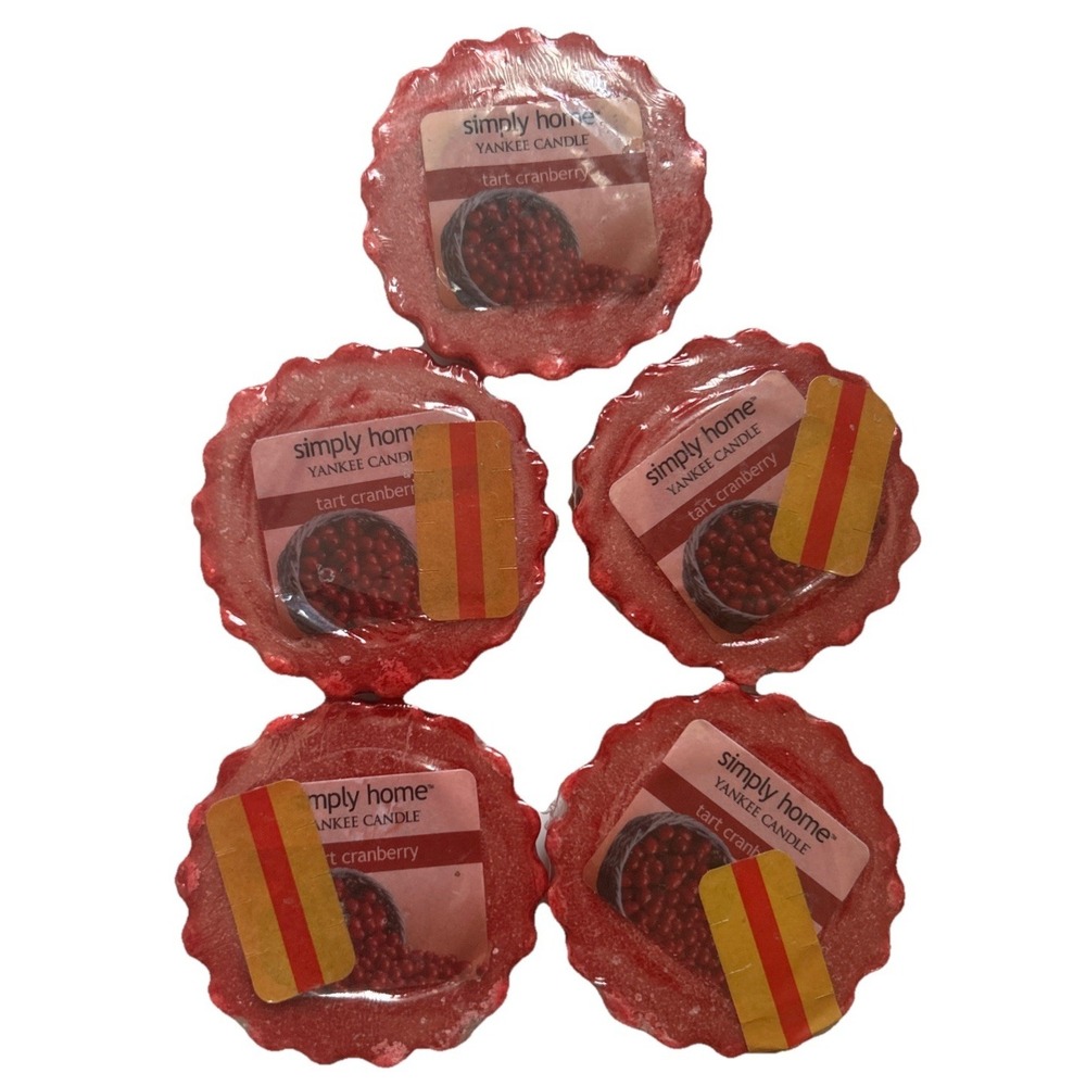 Simply Home Yankee Candle Tarts Discontinued Rare TART CRANBERRY Lot Of Five